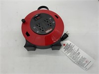 25-FOOT CORD REEL WITH 4 OUTLETS