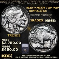 ***Auction Highlight*** 1930-p Buffalo Nickel Near