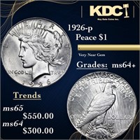 1926-p Peace Dollar 1 Grades Choice+ Unc