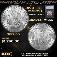 ***Auction Highlight*** 1897-s Morgan Dollar 1 Gra
