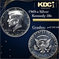 Proof 1969-s Kennedy Half Dollar Silver 50c Grades