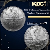 1995-d Olympics Gymnastics Modern Commem Dollar $1