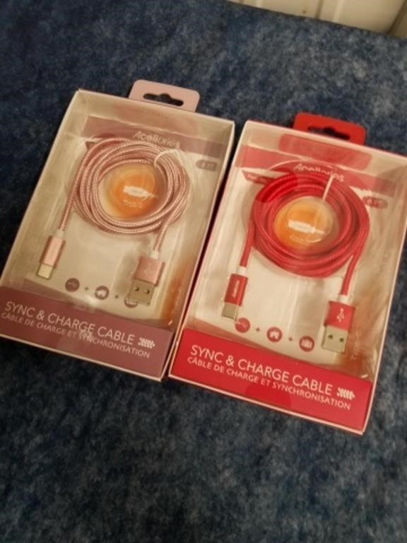 New sync and charge cables type c