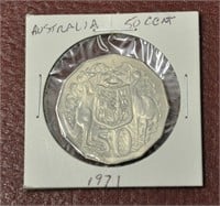 1971 Australian 50 cent coin