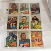 9- 1960 Football cards