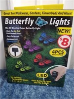 New solar powered four pc Butterfly lights