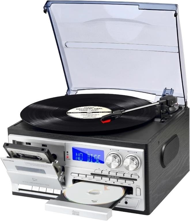 9 in 1 Record Player with External Speakers