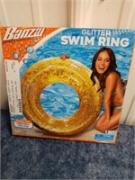 New glitter swim ring 43 in in diameter