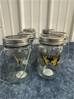 6 New Solar Mason Jar Butterfly Light Decor