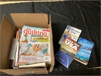 Quilting magazines and misc books