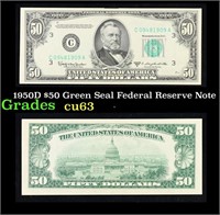 1950D $50 Green Seal Federal Reserve Note Grades S