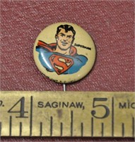 Vintage Superman Kellogg's Pep pinback button