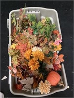 Tote of fake flowers
