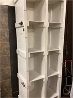 Wooden industrial shelving unit
