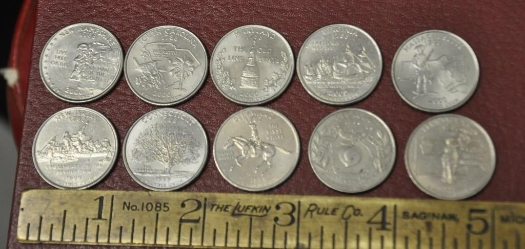 1994-2000 U.S. State quarters, 10 different