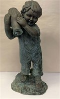 Bronze Sculpture, Boy With Water Jug