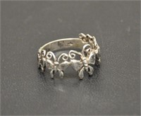 .925 stamped Sterling ring, 3.8g size5.5