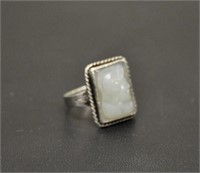 Sterling stamped Cameo ring, 5.4g size8