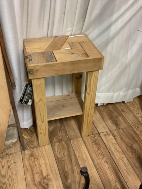 Handmade wooden side table