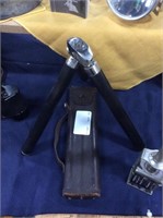 Vintage tripod with leather case