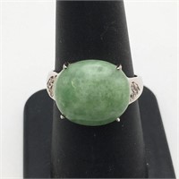 Sterling Silver Jade Ring