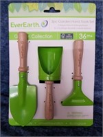 New everearth three-piece gardening hand tool set