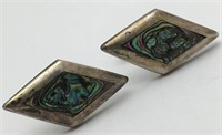 Sterling Silver Mother Of Pearl Cuff Links