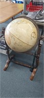 ANTIQUE GLOBE ON A STAND