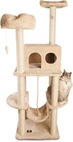 76"" Beige Casita Cat Furniture Condo Scratcher