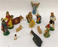 Group Of Nativity Figurines