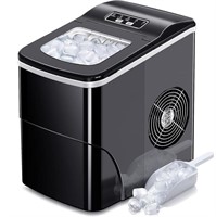 Ice Maker Countertop with Self-Cleaning