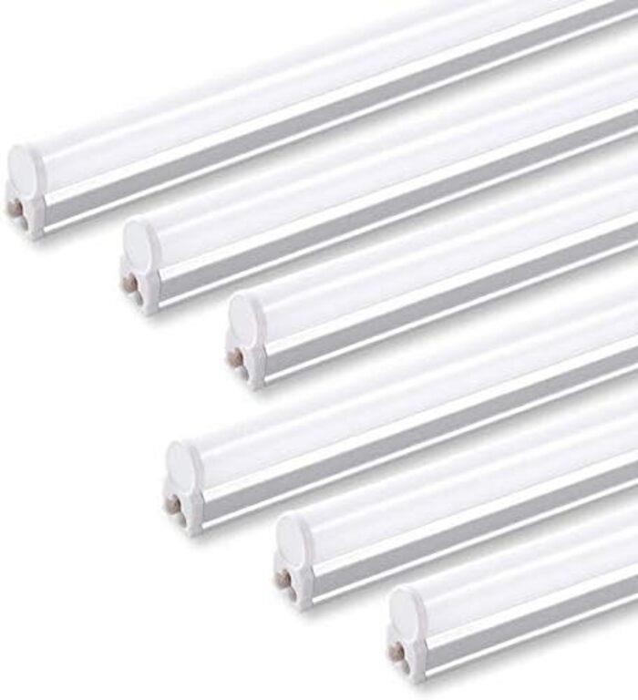 6 Pack LED T5 Integrated Single Fixture, 4FT