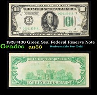 1928 $100 Green Seal Federal Reserve Note Grades S
