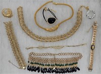 (9 pc) Signed Costume Jewelry: Necklaces, ...