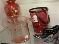 Vintage to antique glassware and collectibles