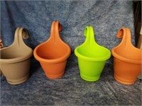Four new single Hook  planter pot 7 x 8 inches