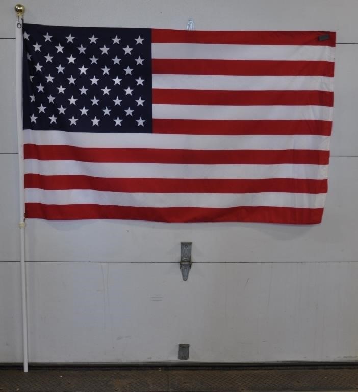 US flag on 70" pole, 5'x3'