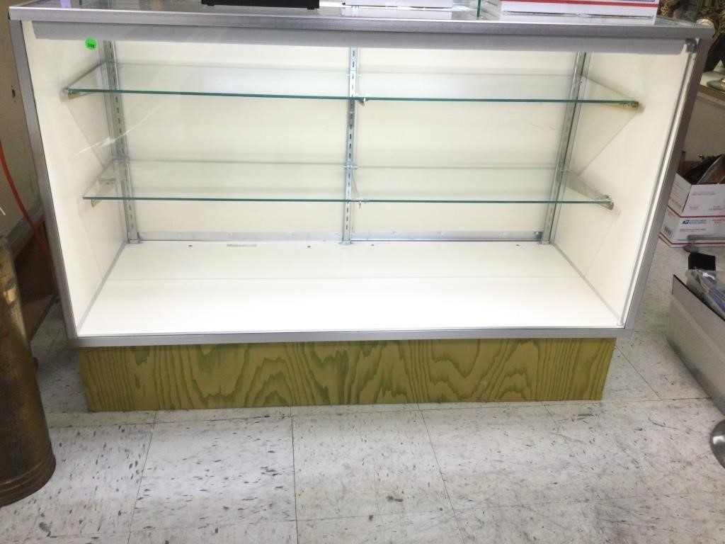 Glass front display case. 48x35x20