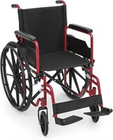 Monicare Wheelchairs for Adults Transport, Red