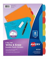Avery Big Tab Write & Erase Durable Plastic