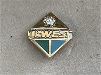 14k Gold & Diamond US West CTO EMB Lapel Pin