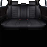 LINGVIDO Leather Car Rear Seat Cover, Black