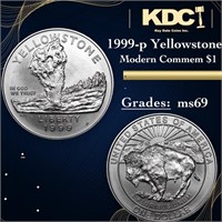 1999-p Yellowstone Modern Commem Dollar $1 Grades