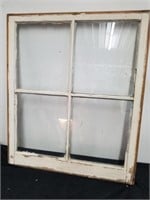 Vintage window with four panes 33x 28