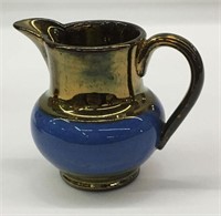 Copper Luster Creamer With Blue Band