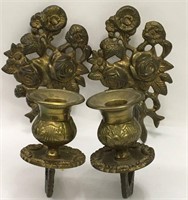 Pair Of Brass Wall Sconces