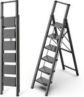 GameGem 6 Step Ladder, Aluminum Folding