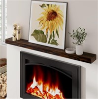 Fireplace Mantel 72"" W Wood Floating Shelves