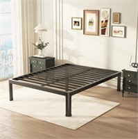 King Bed Frame, 14 Inch Metal Platform Bed