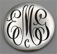Sterling Silver Initial Pin